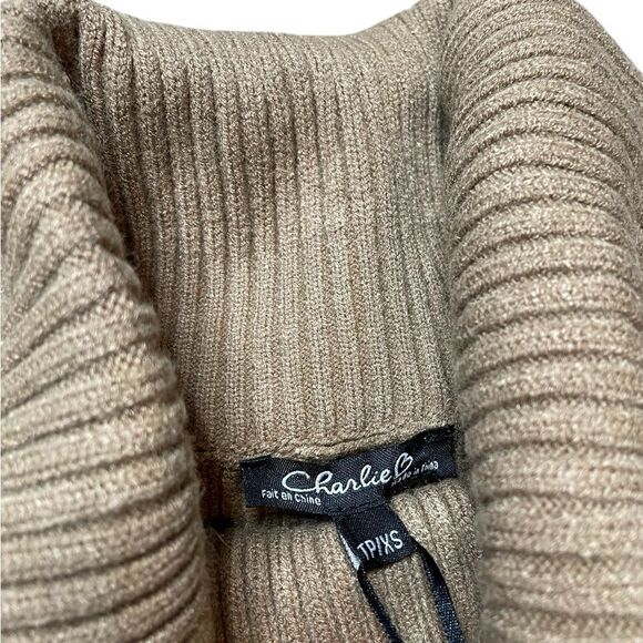 NWT CHARLIE B Turtleneck Button Down Sleeve Sweater Size XS - Picture 8 of 9